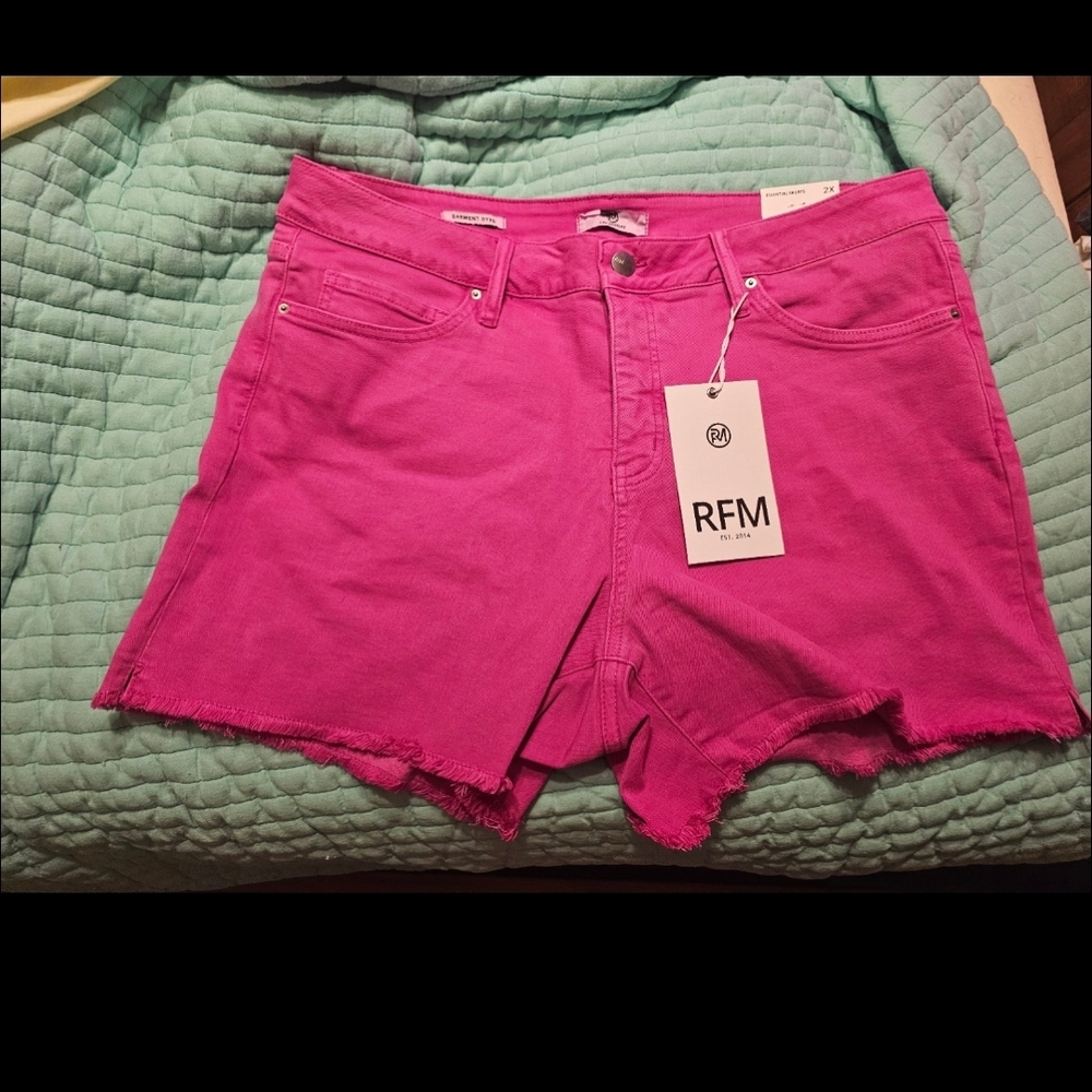 Women's Bold Pink Jean Shorts